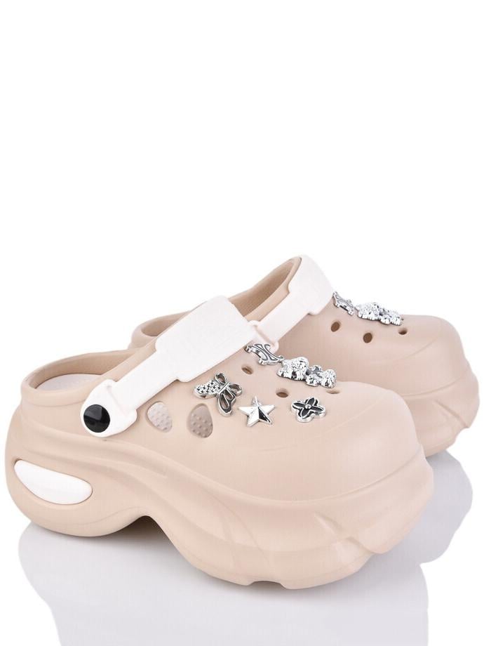 Кроксы luck Line N24506-381B р. 39 Бежевый