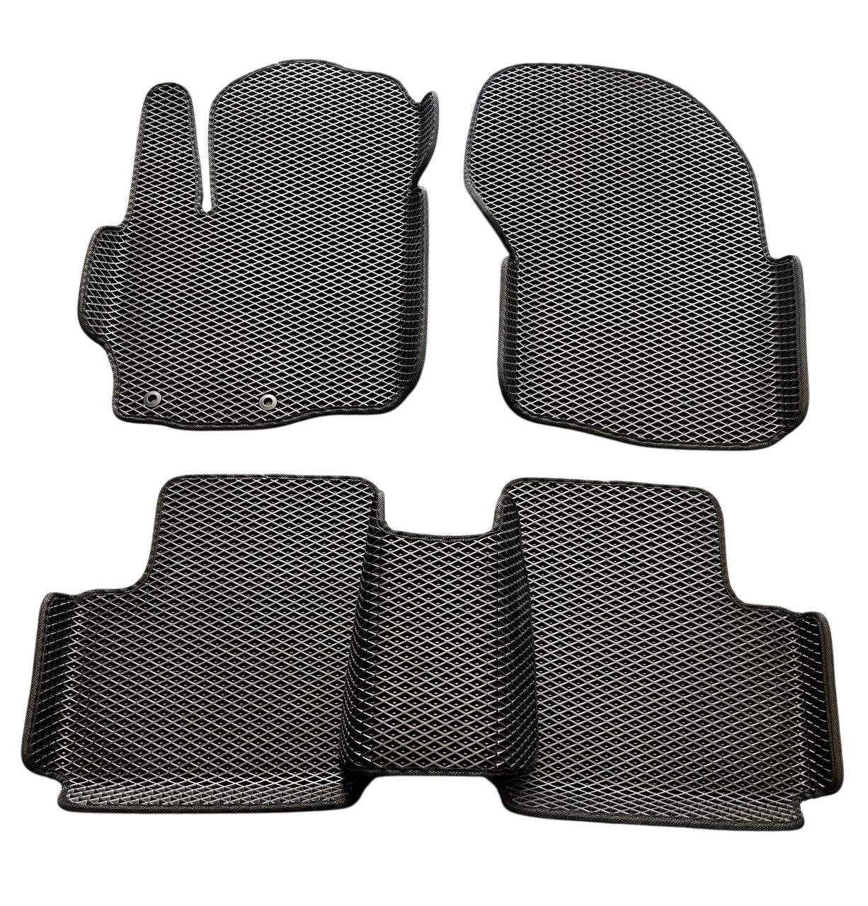 Коврики EVA с бортиками в салон для Mitsubishi Outlander 2012+ гг. Черный (1984984254)