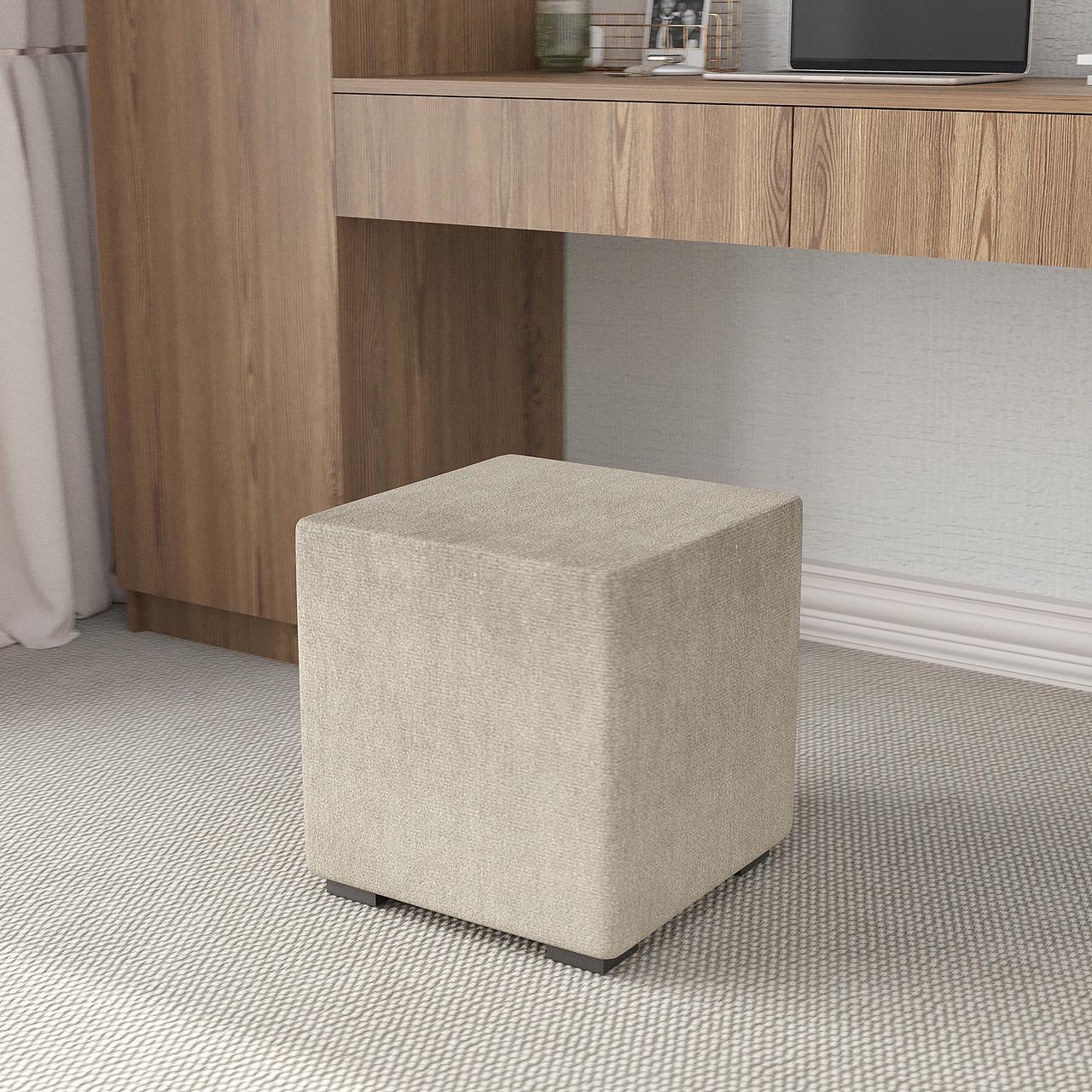 Пуф квадратный мягкий Винус 420х350х350 мм Бежевый (28575373)