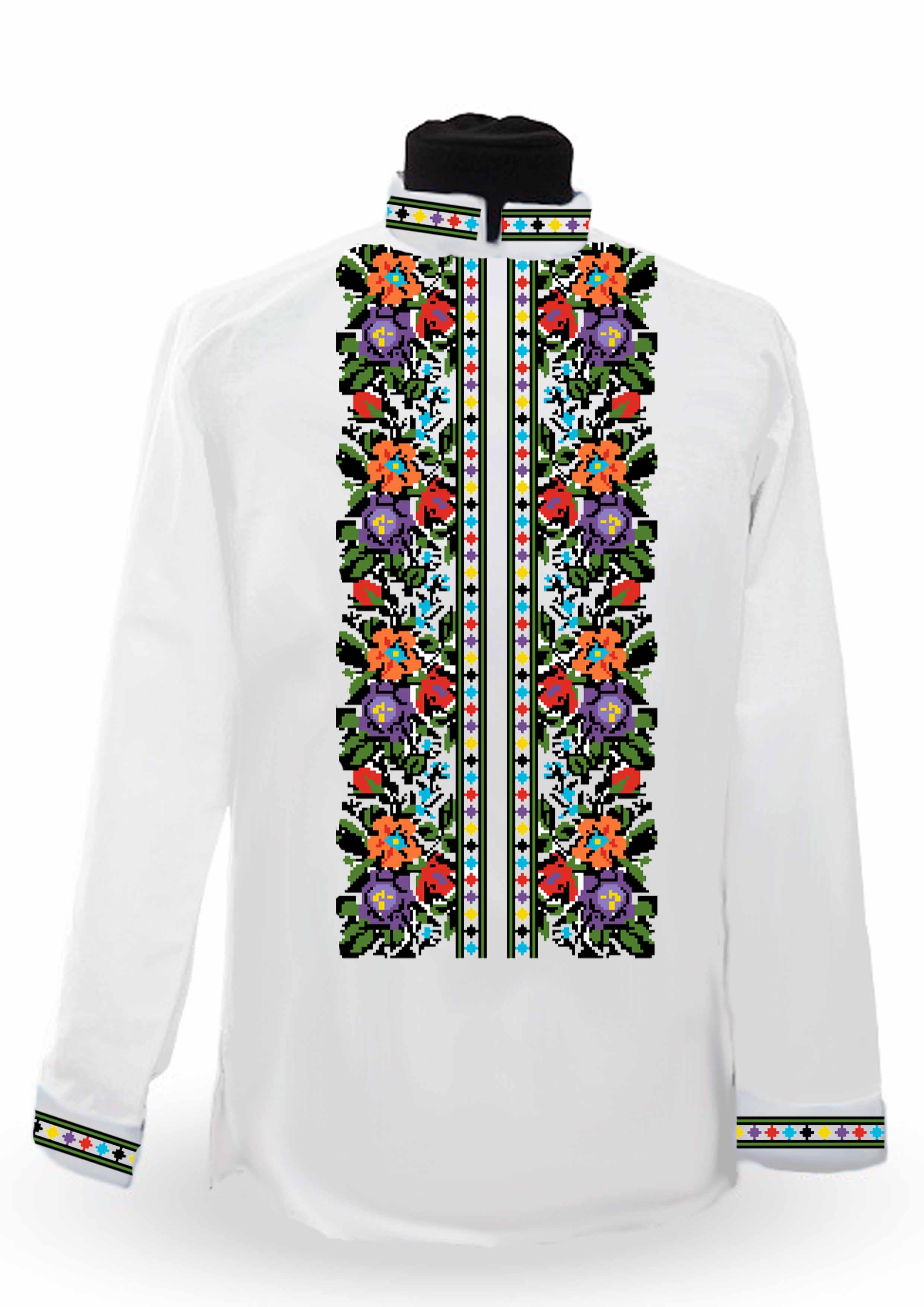 Заготовка для вышивки нитями или бисером рубашка габардин (СЧГ-233)