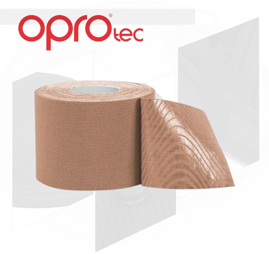 Кинезиологический тейп OPROtec Kinesiology Tape TEC57544 5 см 5 м Бежевый - фото 2