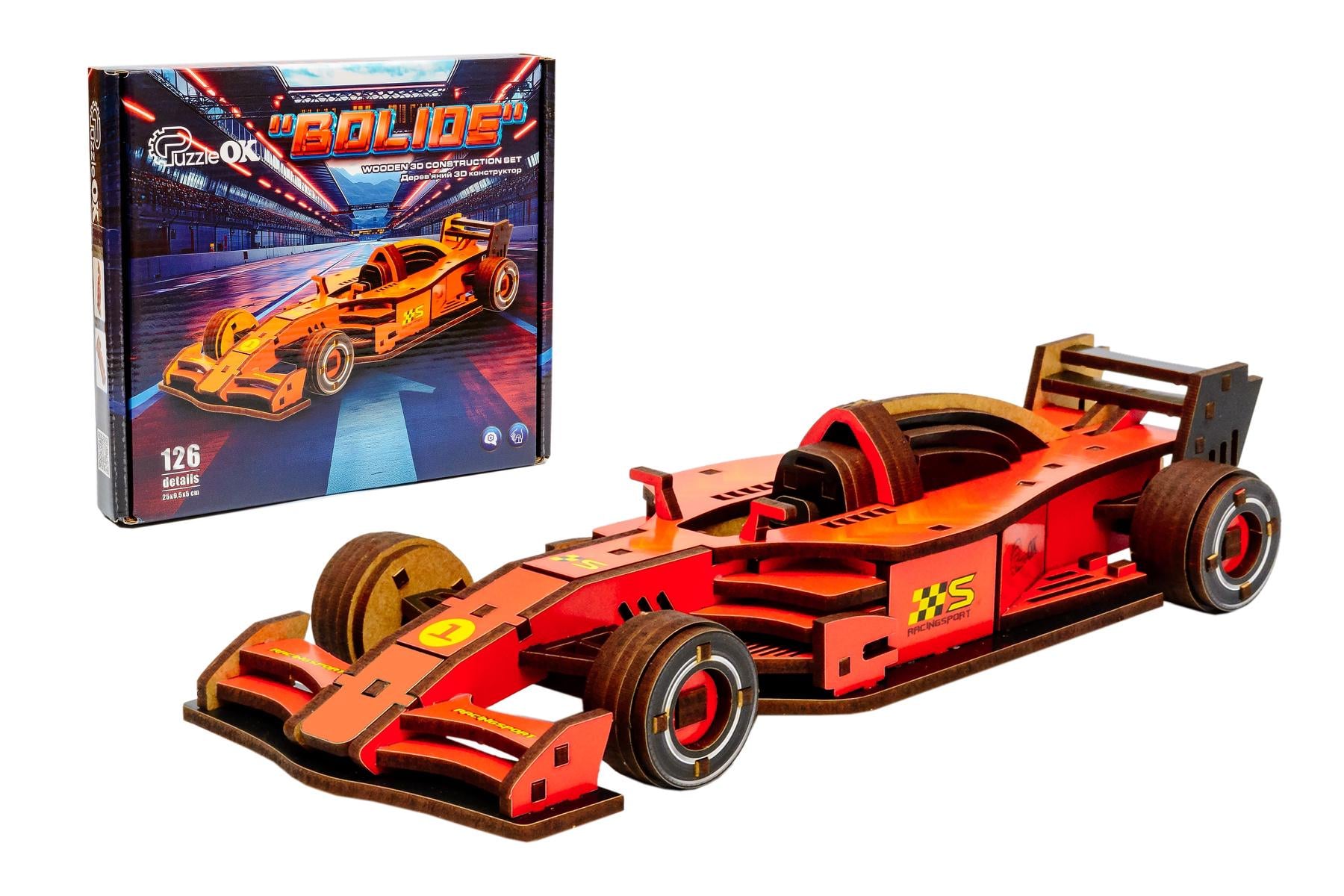 Конструктор 3D Bolide дерев'яний (836)