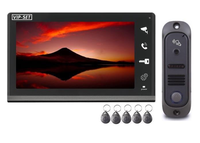 Комплект видеодомофона VIP-SET AD-770B Kit box с встроенным RFID-считывателем для офиса/квартиры/дома/склада (77072)