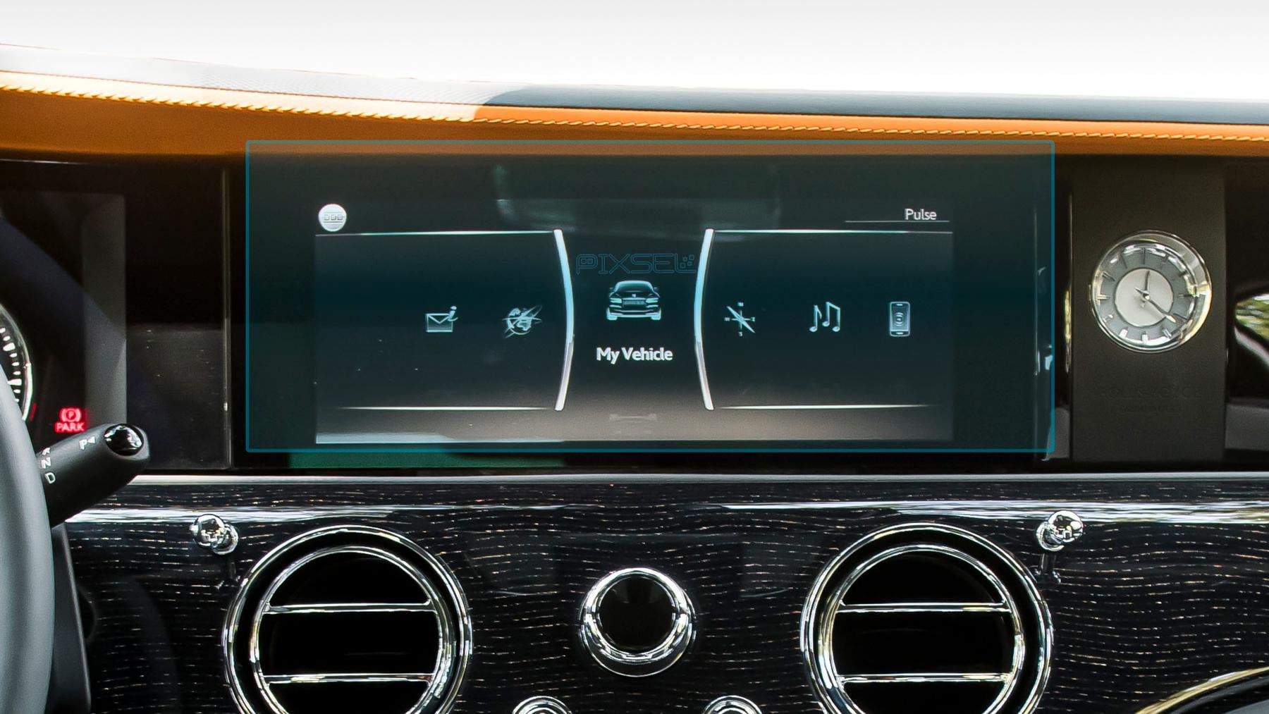 Стекло защитное Pixsel гибридный глянец на монитор ROLLS ROYCE GHOST 12,8“ 2021