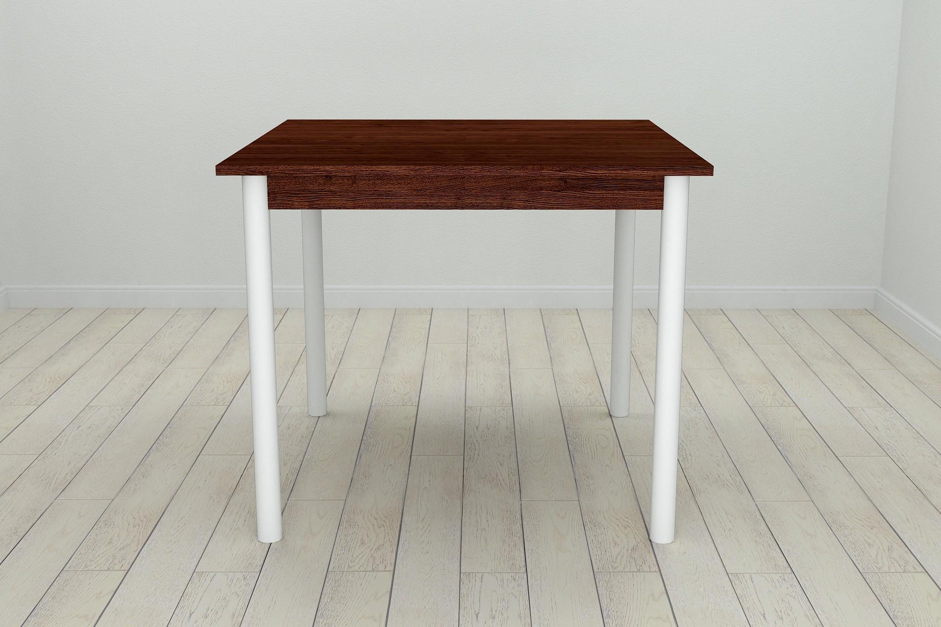 Стол кухонный Ferrum-decor Агата ДСП 16 мм 75x90x90 см Белый/Венге (FRD-105600)