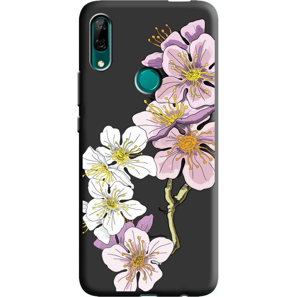 Чехол Boxface Huawei P Smart Z Cherry Blossom Черный силикон (37381-cc4-38944)