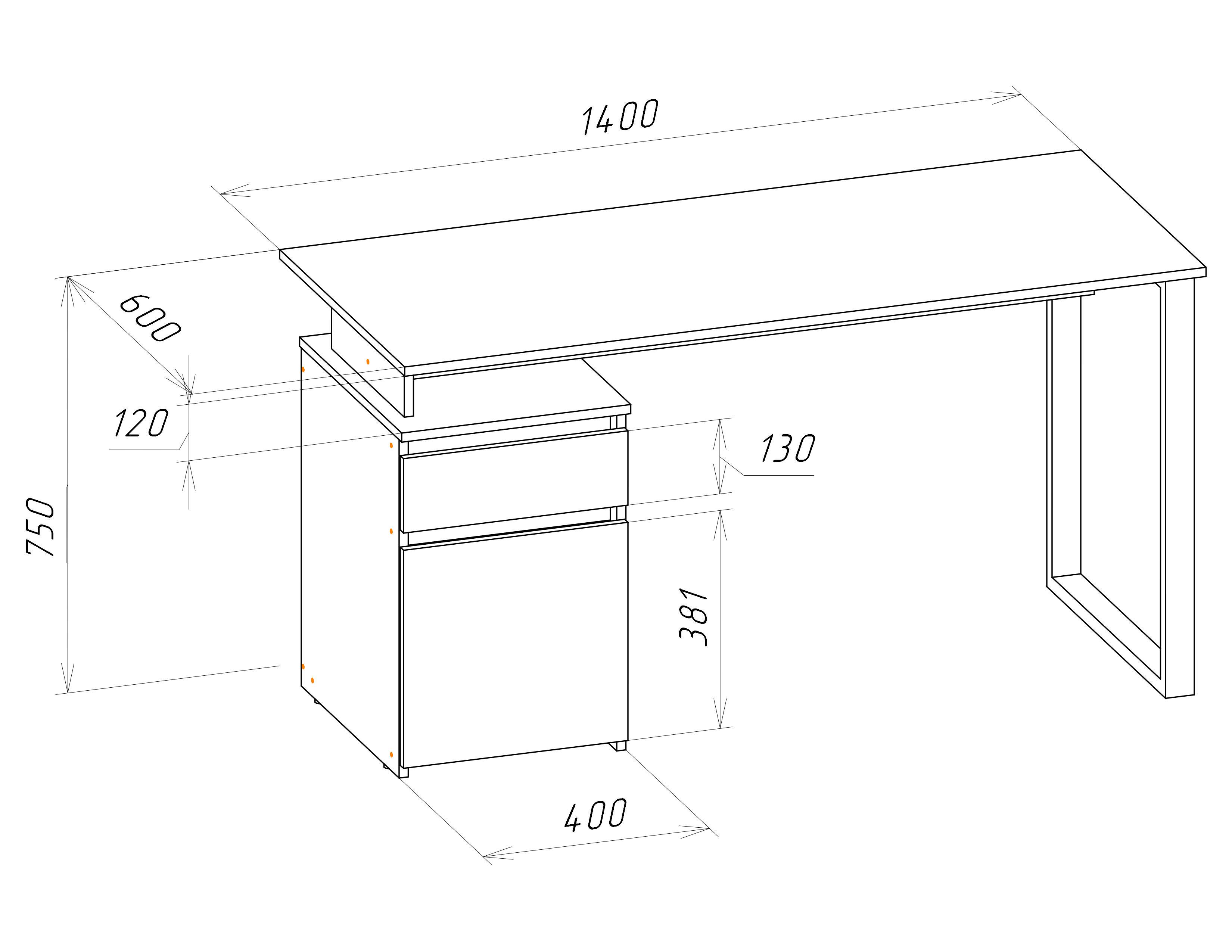 Стол компьютерный/письменный Win Мебель Манчестер Дуб Артизан/Нимфея Альба (27919291) - фото 3 Стол компьютерный/письменный Win Мебель Манчестер Дуб Артизан/Нимфея Альба (27919291) - фото 3