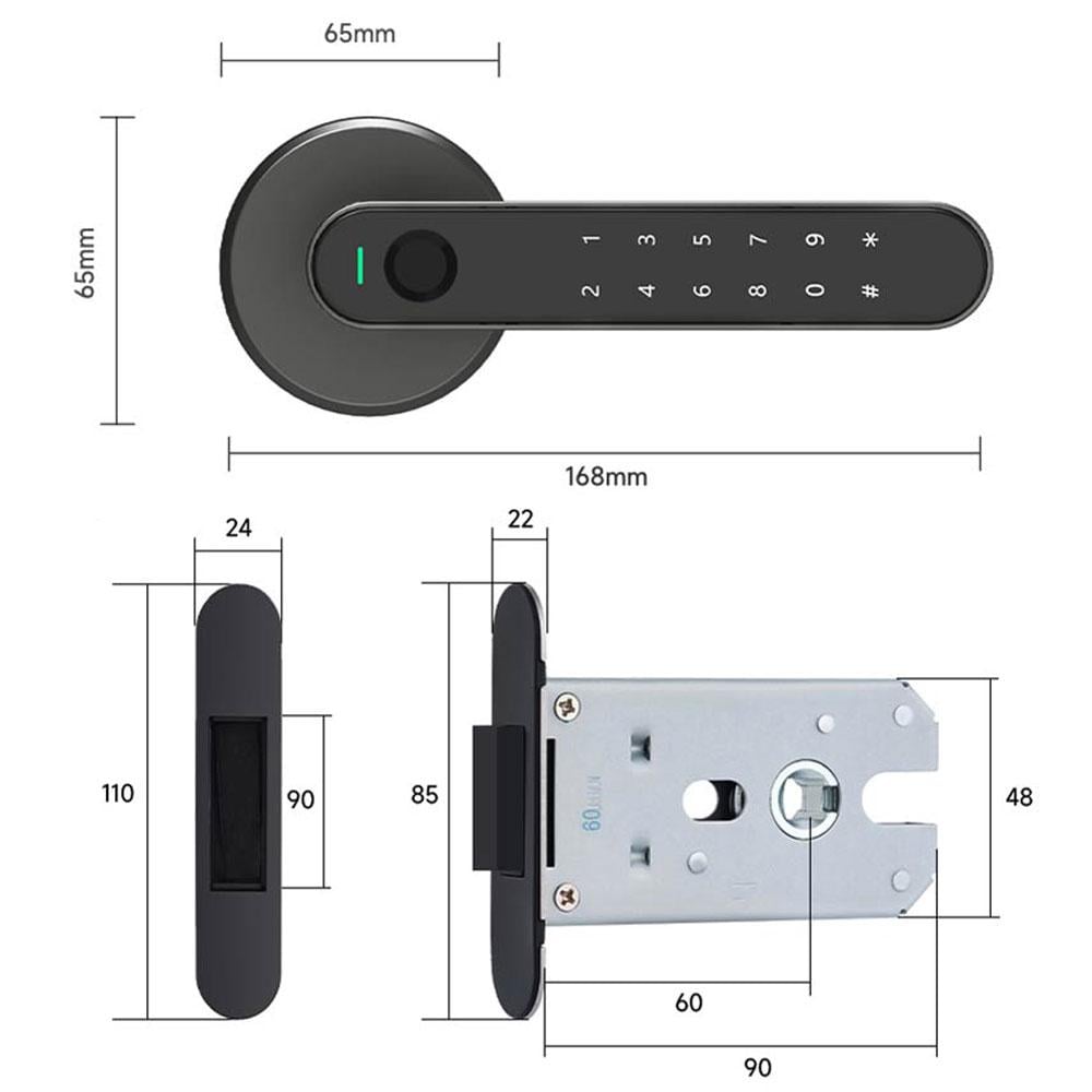 Замок розумний для міжкімнатних дверей Arkfish Smart Lock S5 Pro Magnetic Version - фото 2