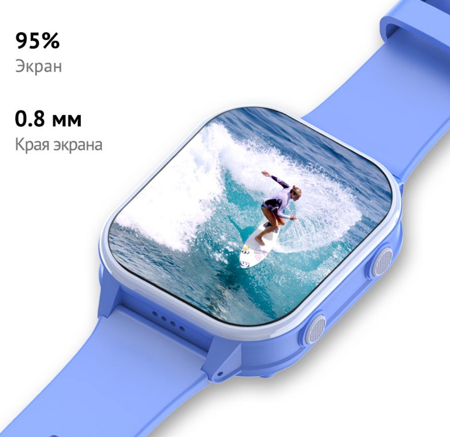 Смарт-годинник з GPS для дітей Wonlex KT19 Pro Max 8GB Blue - фото 4