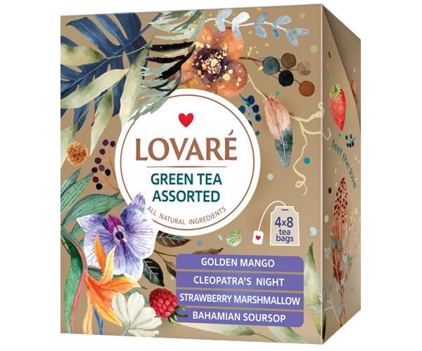 Набор чая Lovare Assorted Green Tea 4 вида в пакетиках 32 шт. (LO10010)