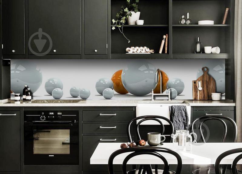 Наклейка виниловая кухонный фартук  Zatarga  "Глянцевые шары Сферы"  650х2500 мм