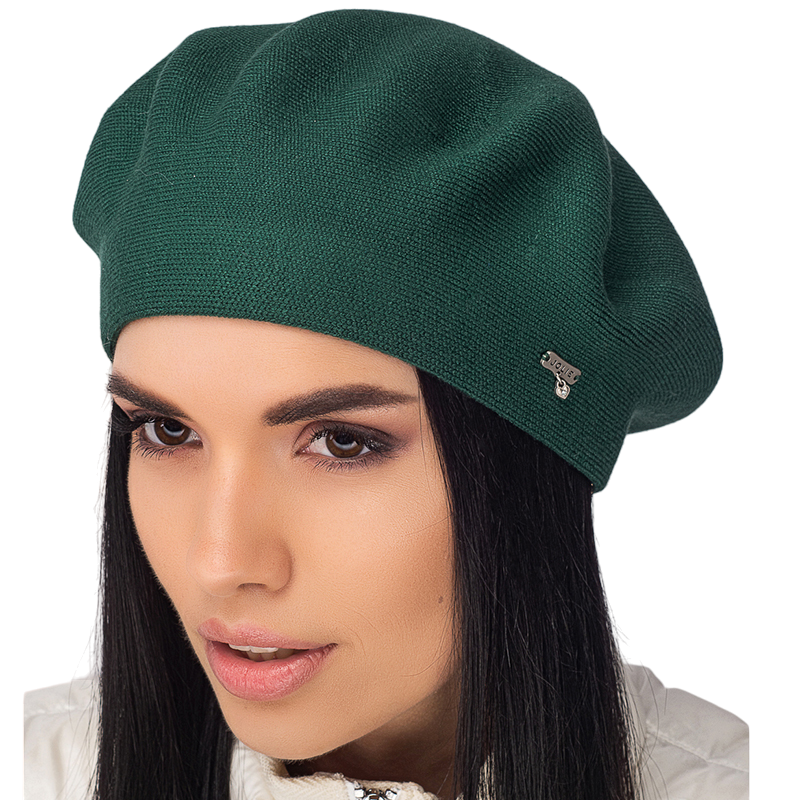 Берет женский Leks Клеопатра двойной шерстяной Зеленый (129061)