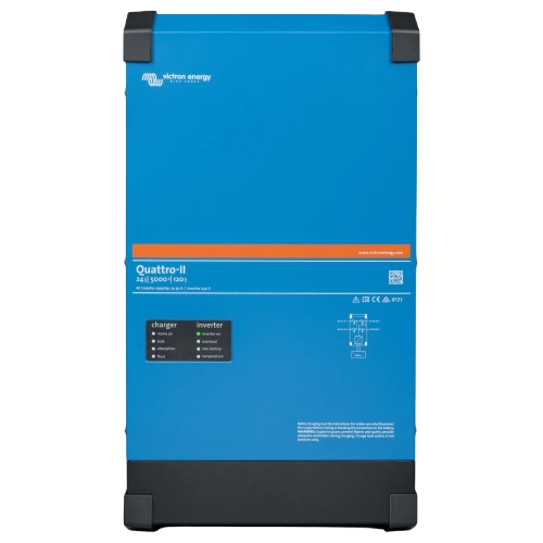 Инвертор гибридный с чистой синусоидой Victron Energy Quattro-II 24/5000/120-50/50 1 фаза 4 кВт 24 В 120A VE.Bus Blue (27918406)