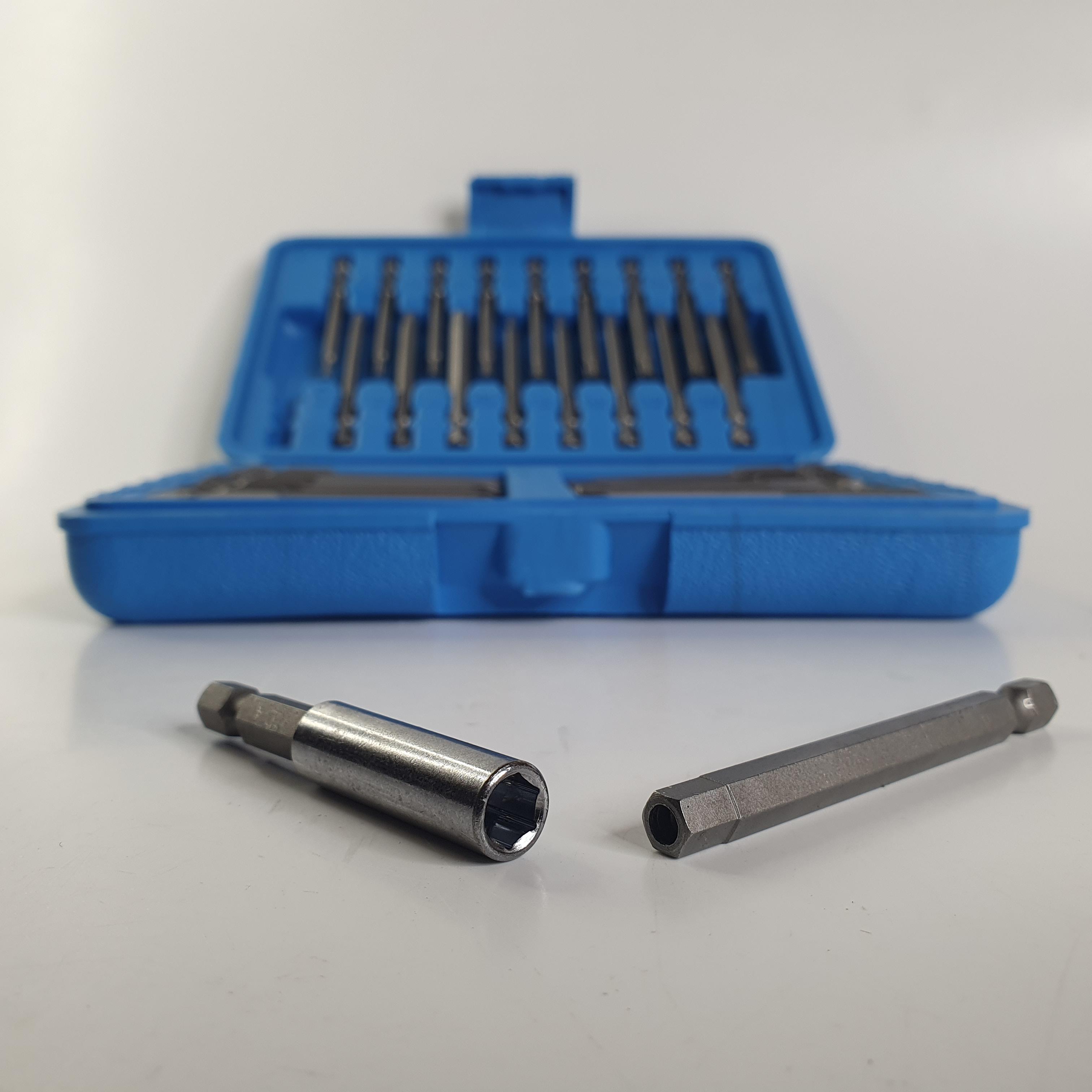 Набір магнітних насадок для викруток та шурупокрутів Socket Set довгі біти у кейсі 50 шт. 75 мм (ES-50-Blue) - фото 6