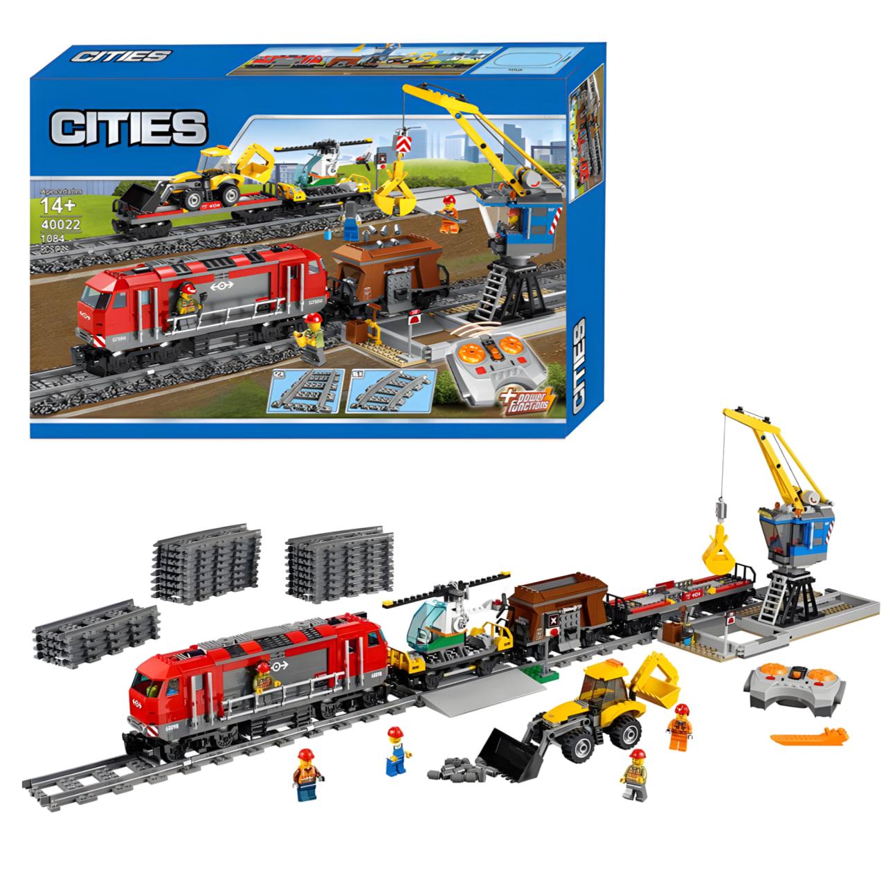 Конструктор детский Cities Грузовой поезд 1033 дет. (40022)