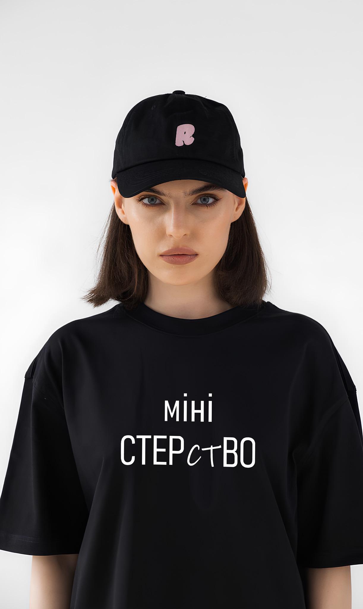 Футболка жіноча з ДТФ-принтом 61-142 L Чорний (42442)