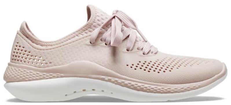 Кроссовки женские Crocs Literide 360 Pacer M3W5 р. 35 22,5 см Pink Clay/White (206715-W)
