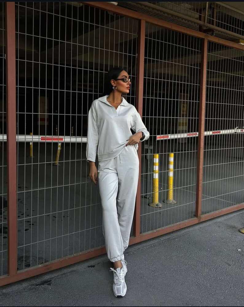 Костюм Forstime 8006x62 жіноча Світло-сірий - фото 2 Костюм Forstime 8006x62 жіноча Світло-сірий - фото 2