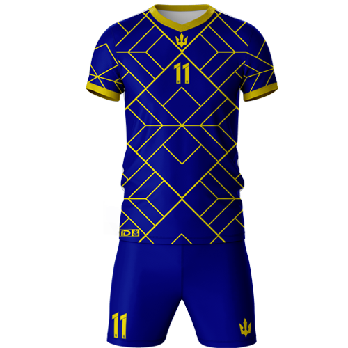 Футбольна форма чоловіча IDSport L Синій/Жовтий (23121510)