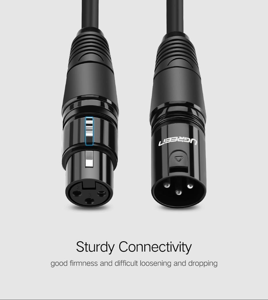Кабель UGREEN XLR мама-XLR папа аудіо для мікшеру 5 м Чорний (20712) - фото 10