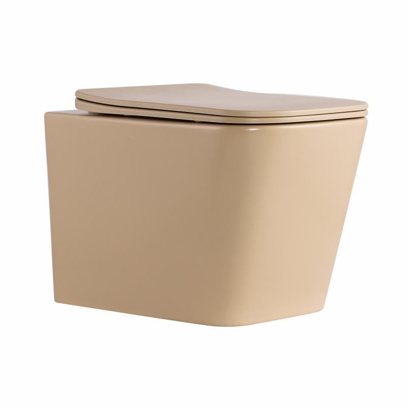Унітаз підвісний Qtap Tern Ultra Quiet QT17332303ASSB Stone з сидінням Slim Duroplast Soft-close Quick Release 490x365x325 мм Бежевий (SD00054290)