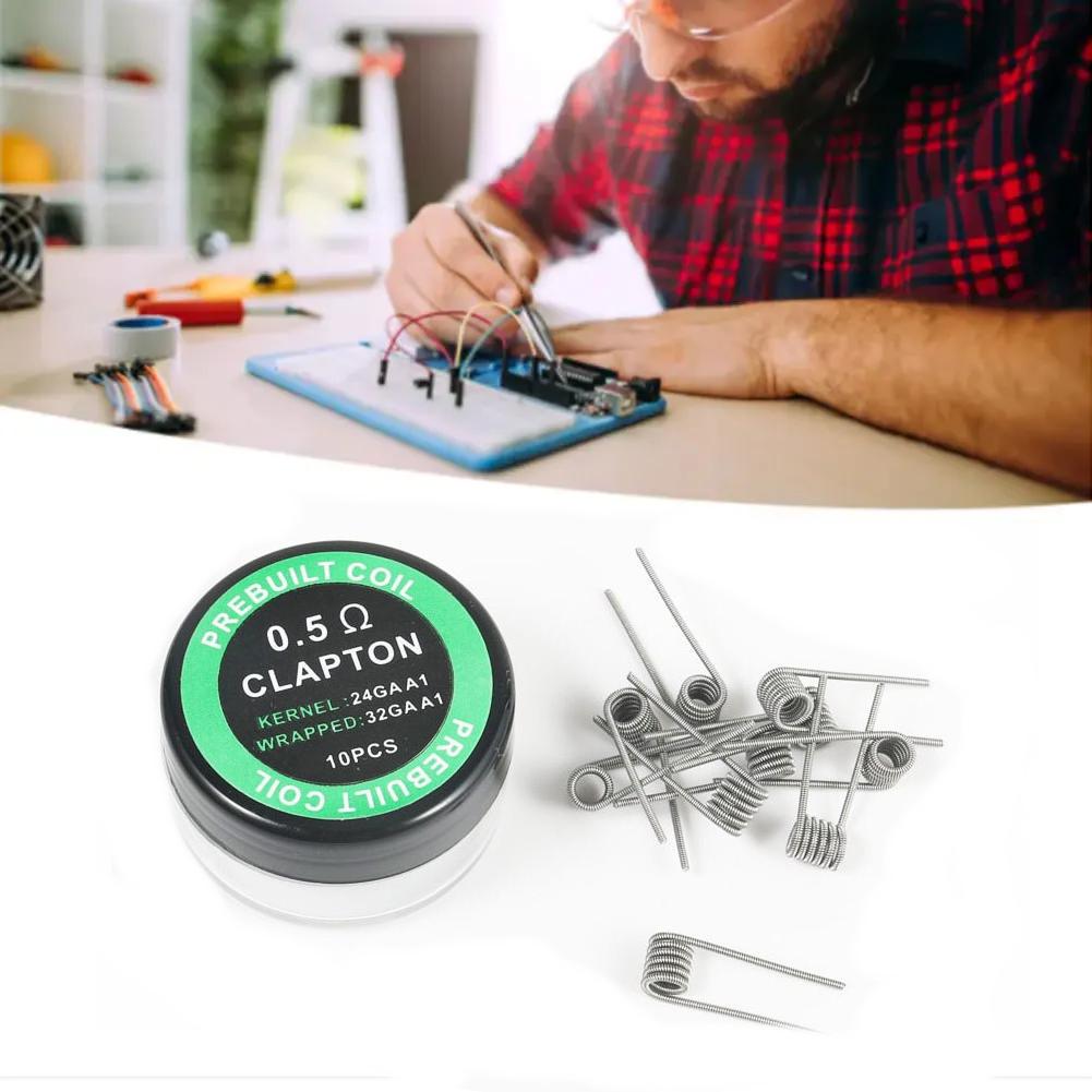 Комплект спіралей Prebuilt Clapton Coil 0,5 Ом A1 10 шт. Сріблястий (2689612497) - фото 7