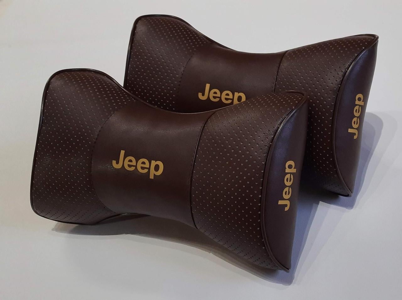 Подушка на подголовник авто Jeep 2 шт. (00927)