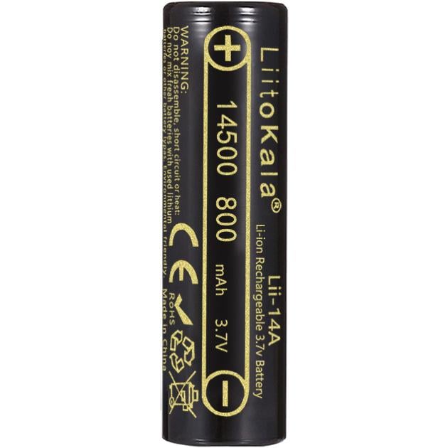 Акумулятор LiitoKala 14A-N 14500 800 mAh 3,7V Li-Ion (14A-N 14500) Акумулятор LiitoKala 14A-N 14500 800 mAh 3,7V Li-Ion (14A-N 14500)