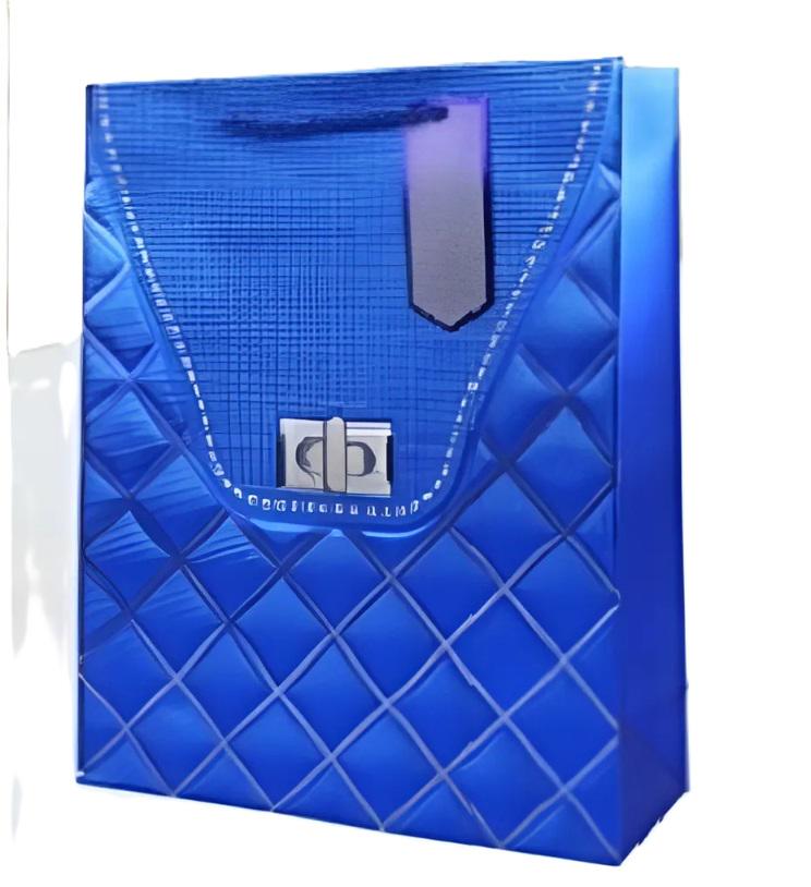 Подарочный пакет Stenson R33146-S Charm 18х23х10 см Blue