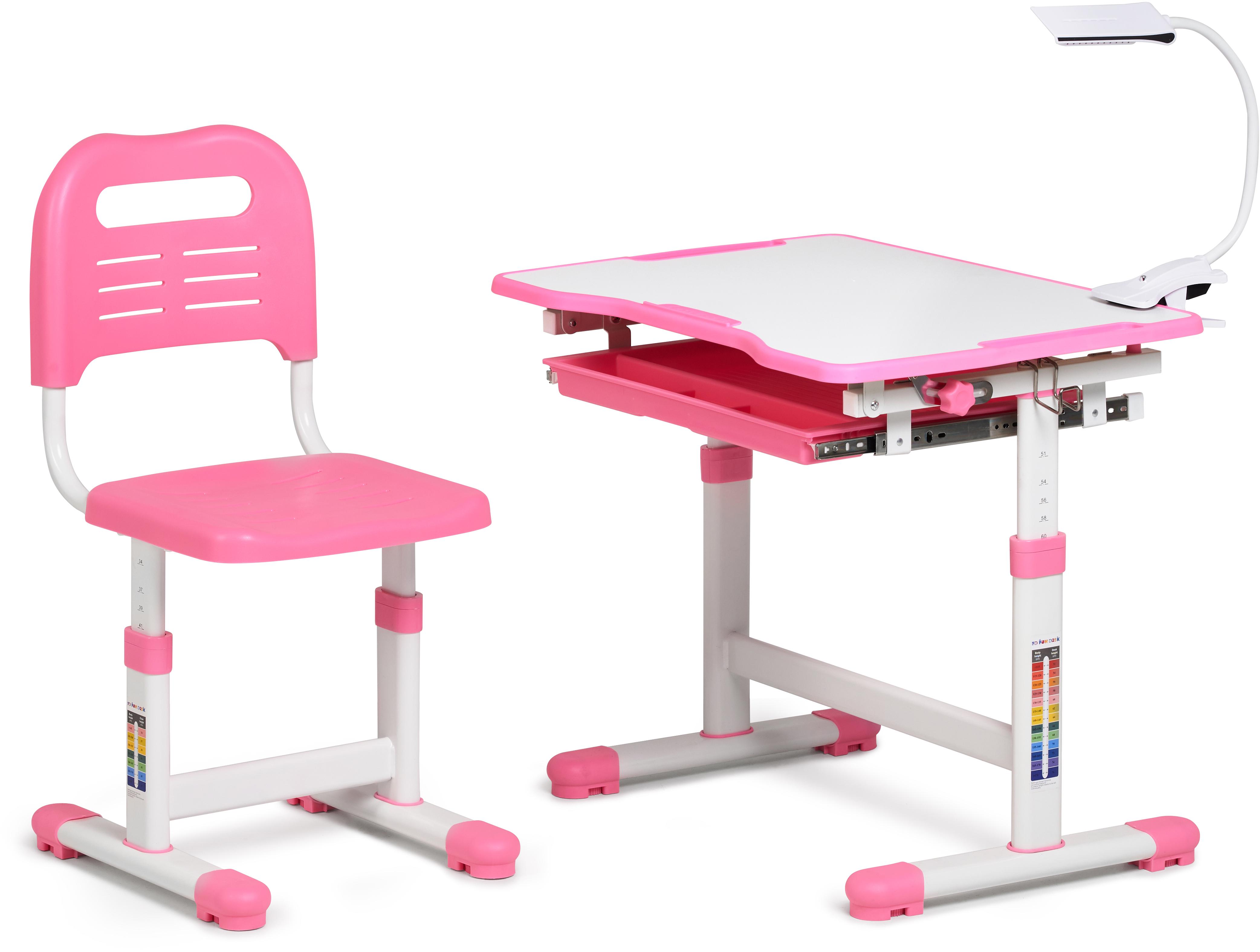 Набір шкільна парта і стілець з регулюванням висоти FunDesk Sole Pink Рожевий - фото 9 Набір шкільна парта і стілець з регулюванням висоти FunDesk Sole Pink Рожевий - фото 9