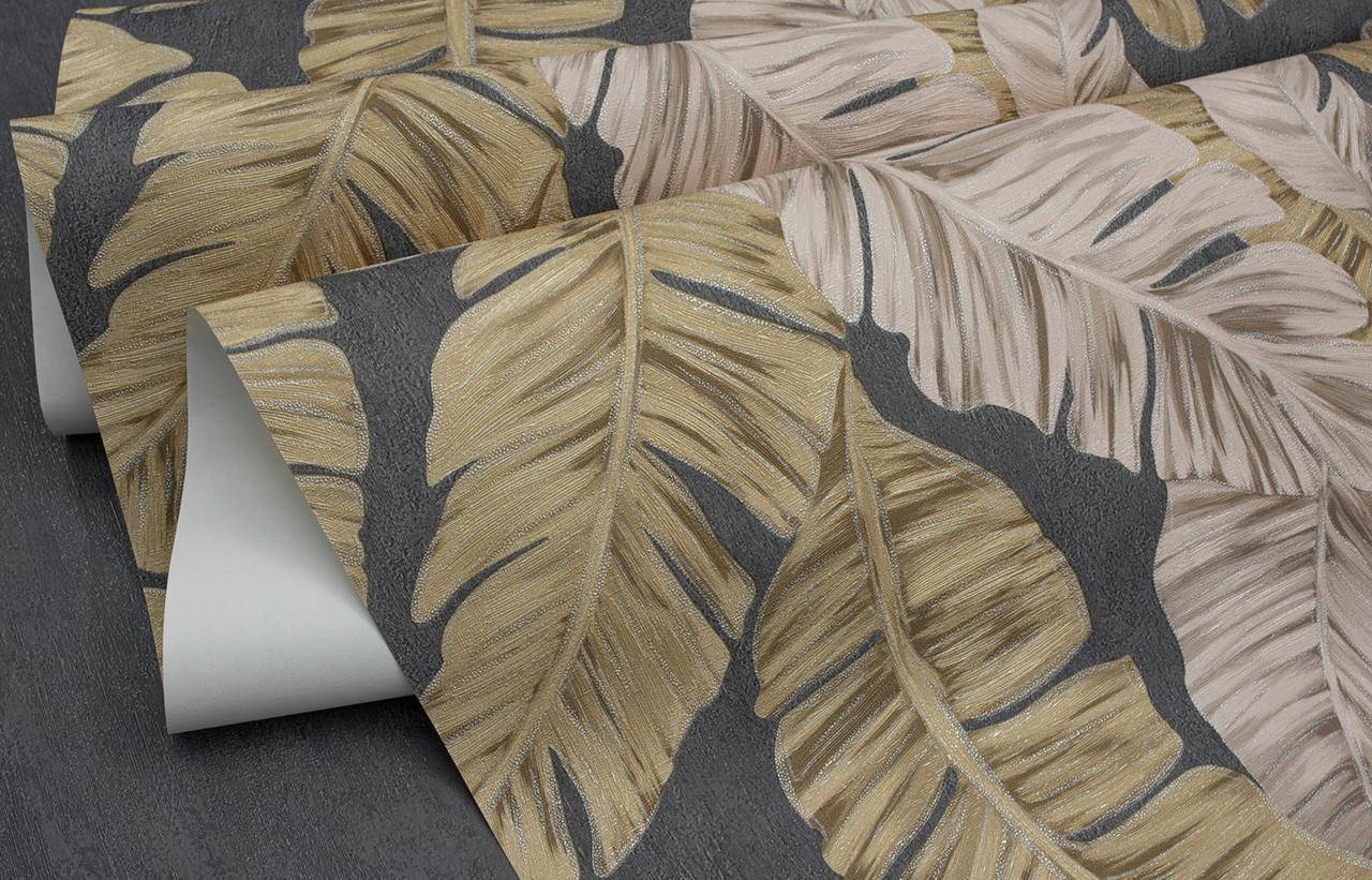 Обои флизелиновые SINTRA Sumatra 445464 декор винил горячего тиснения 1,06х10,05 м Коричневый