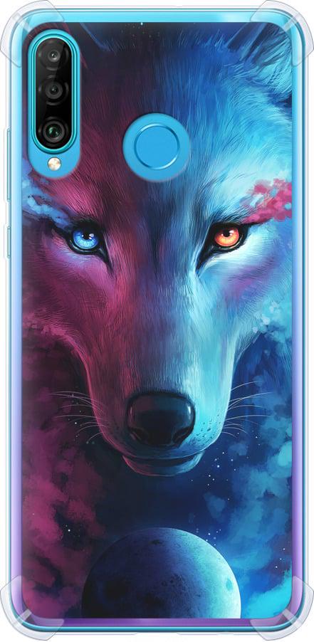 Чехол на Huawei P30 Lite Арт-волк (3999sp-1651-42517)