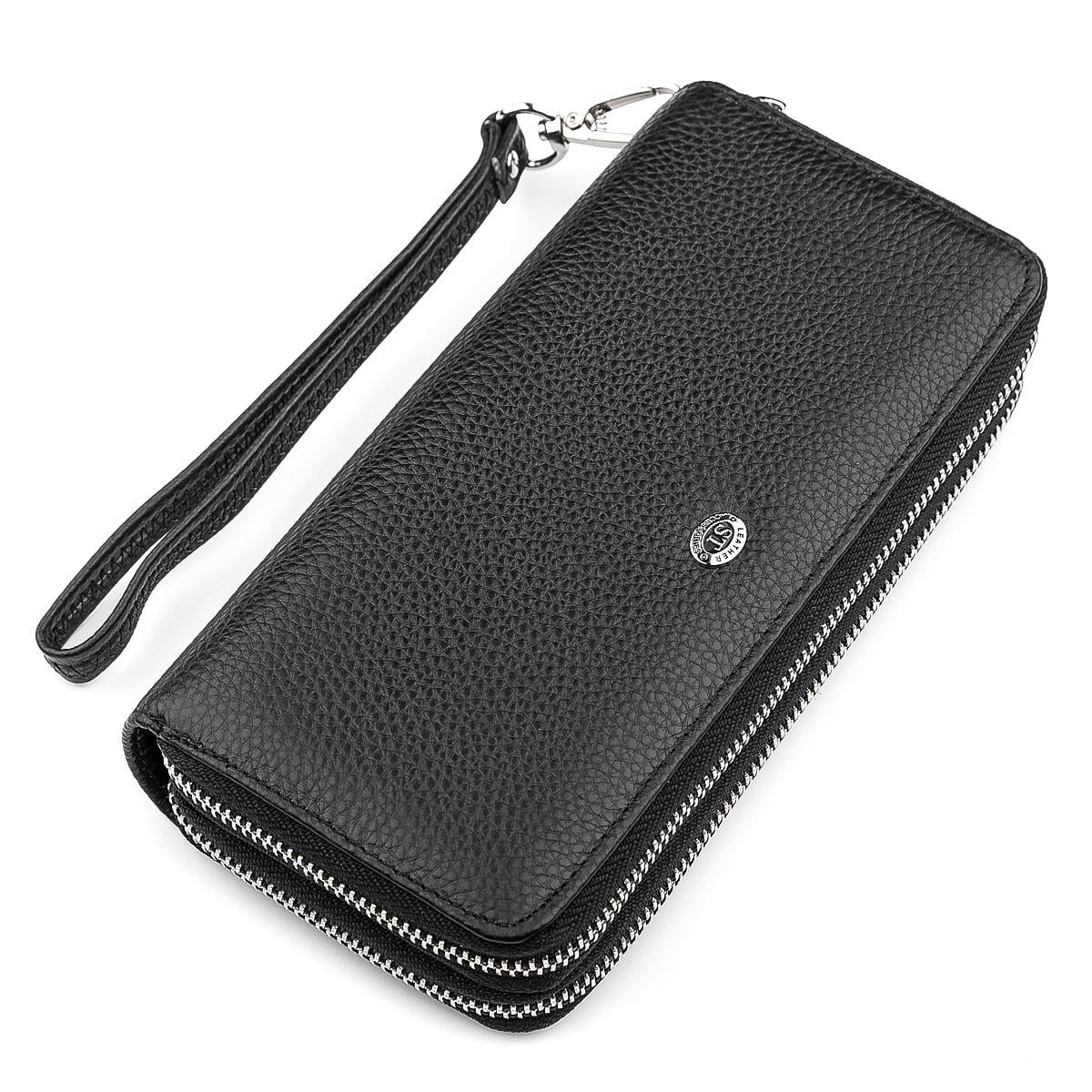 Женский кошелек ST Leather 18446 кожаный Черный