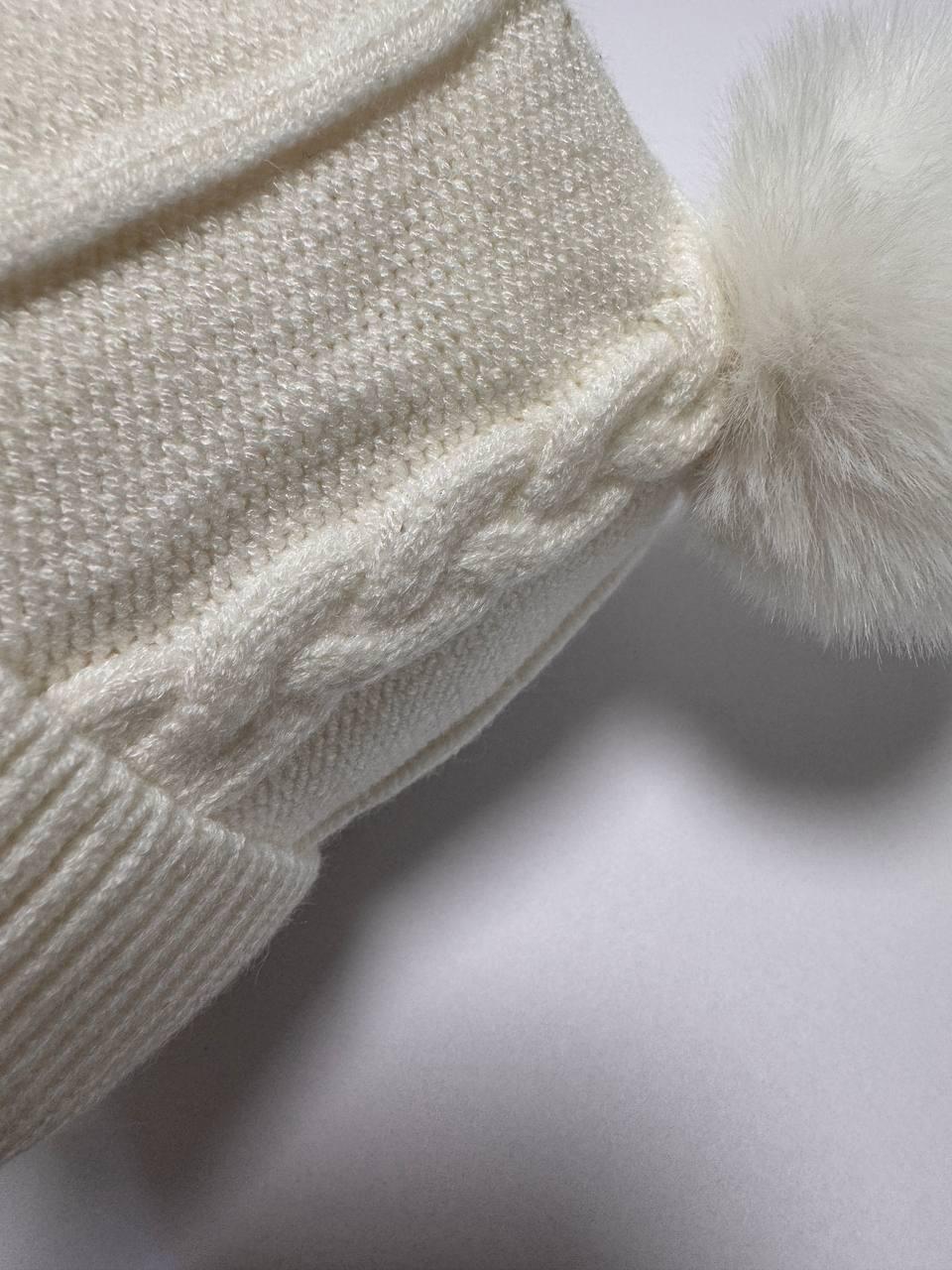 Шапка детская вязаная зимняя с ушками Медвежонок 1-3 года - фото 2 Шапка детская вязаная зимняя с ушками Медвежонок 1-3 года - фото 2