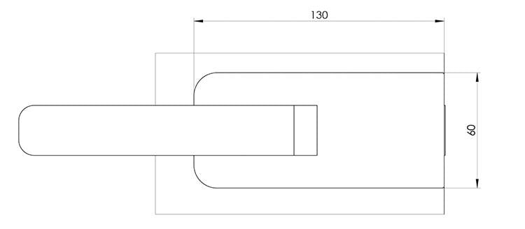 Дверная ручка для стекла WALA H4S32/SM1OM1 с магнитным механизмом и фиксатором В1 стекло-рама Серебряный (H4S32/SM1OM1) - фото 4
