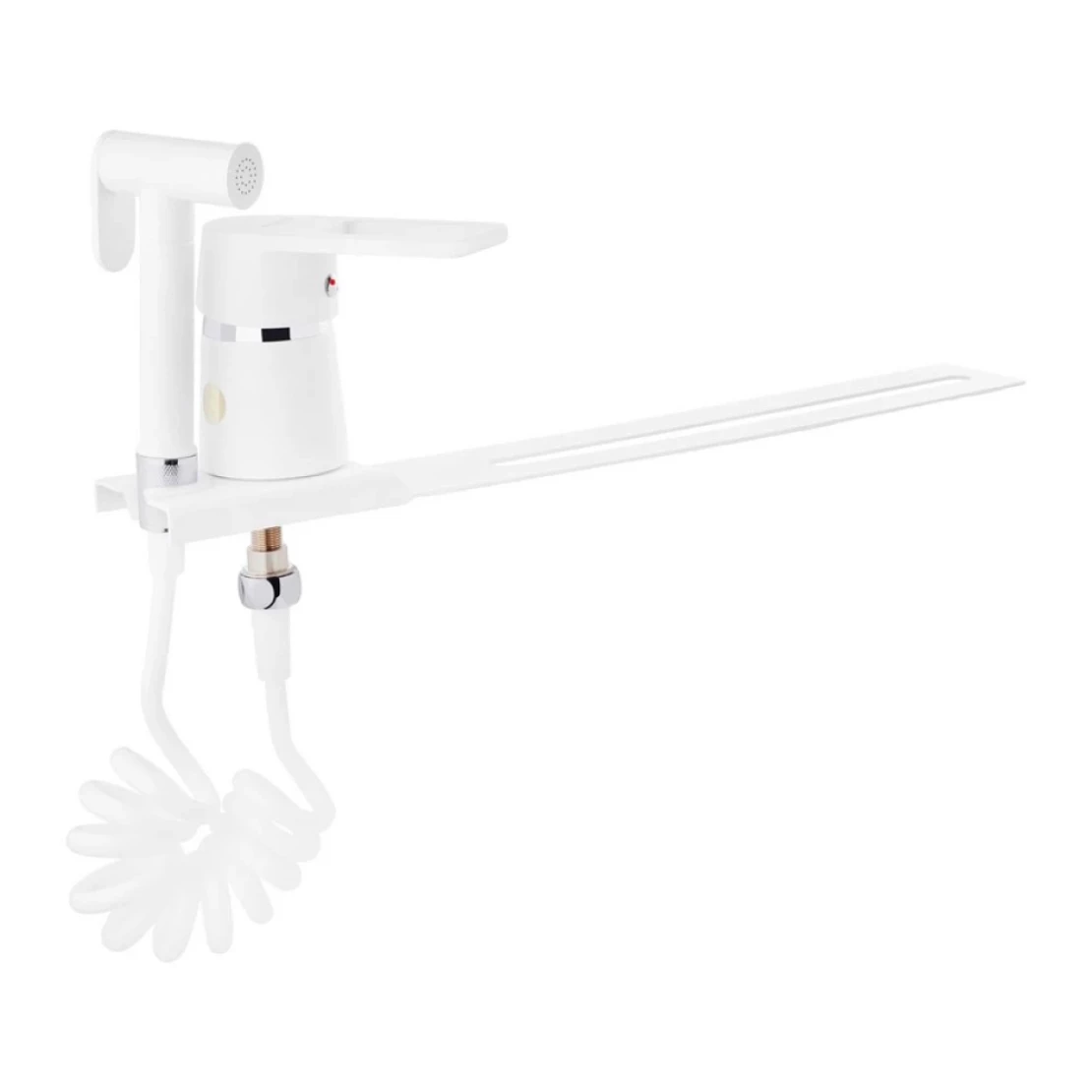 Смеситель для биде Kroner KRM Zenda W025 с планкой Белый (SVR-CV023204) Смеситель для биде Kroner KRM Zenda W025 с планкой Белый (SVR-CV023204)