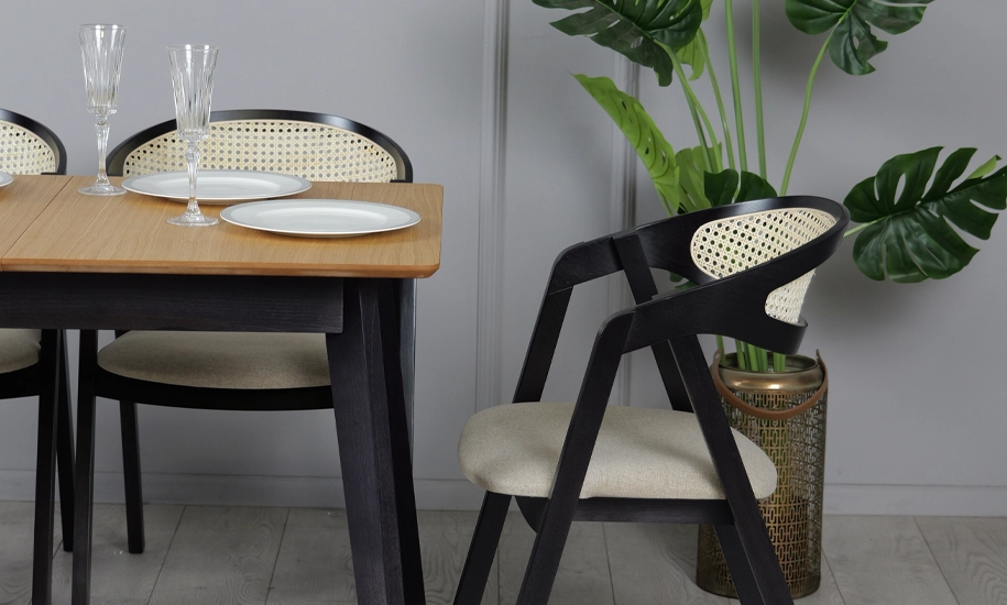 Стол раскладной Милан из массива дерева ножки черные 1100/1400x700x750 мм Дуб (2147484285) - фото 12