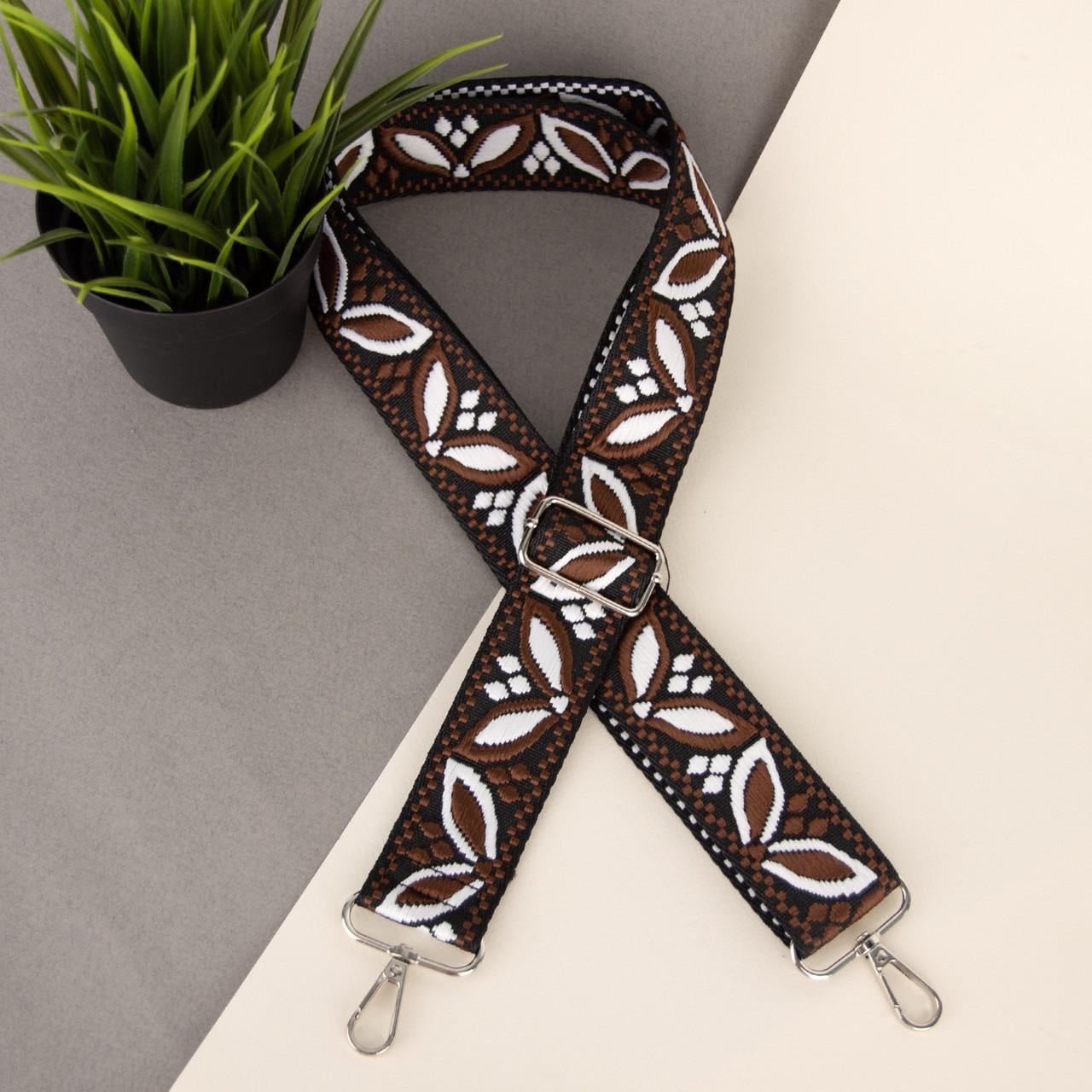 Ремень для сумки текстильный 7013 silver 38 мм Коричневый (2940763832)