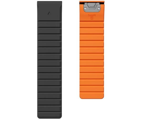 Ремешок Silicone Magnetic для смарт-часов Garmin Fenix E 47 мм/Instinct E 45 мм Оранжевый