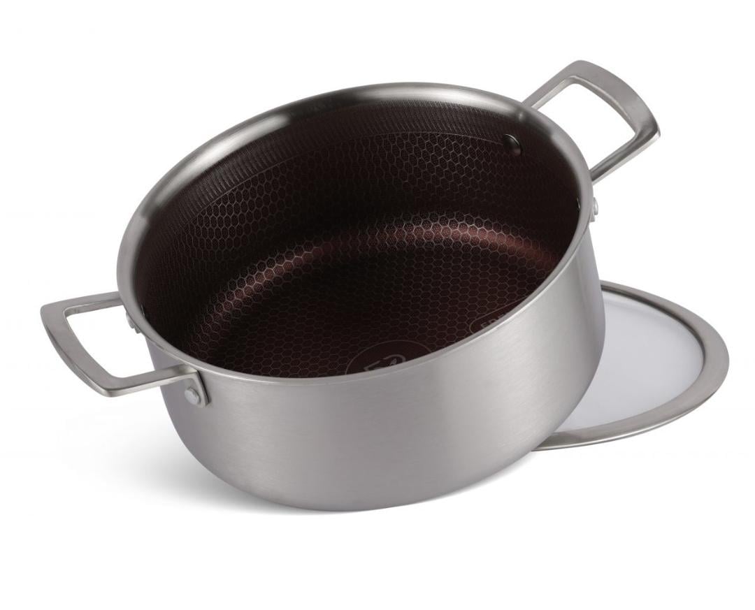 Каструля з нержавіючої сталі Edenberg з кришкою та тришаровим антипригарним покриттям 2,8 л 20 см (EB-17056) - фото 2