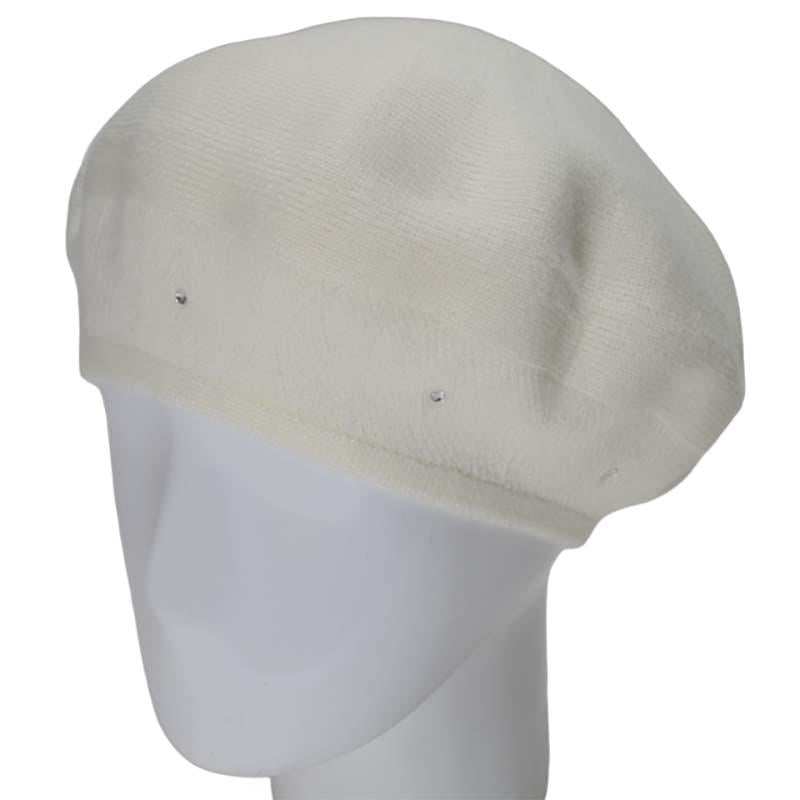 Берет женский Lirus Янна двойной тонкой вязки Молочный (119517)
