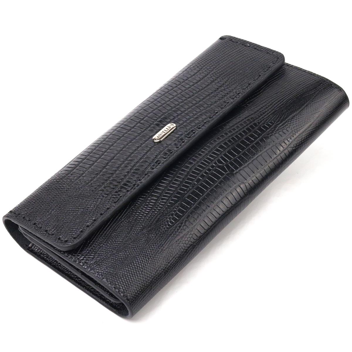 Кошелек женский CANPELLINI Wallet 21664 кожа Черный