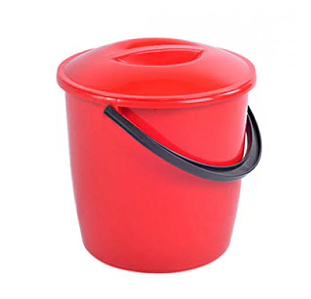 Ведро пищевое с крышкой и меркой Бликпласт 12 л Красный (MBK-85805)