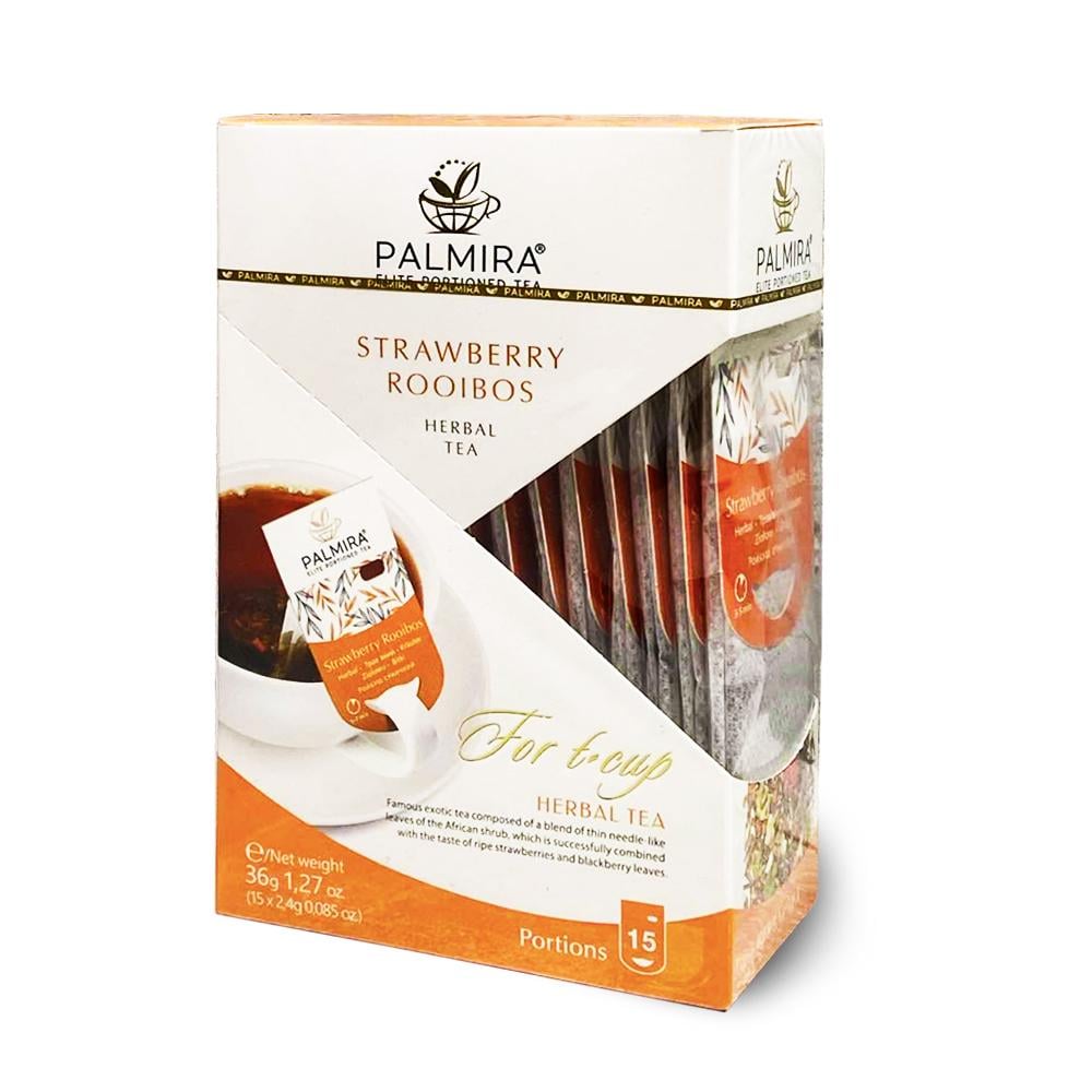 Чай травяной Palmira Ройбуш Земляничный T-cup BOX пакетированный 15 саше по 2,4 г Чай травяной Palmira Ройбуш Земляничный T-cup BOX пакетированный 15 саше по 2,4 г