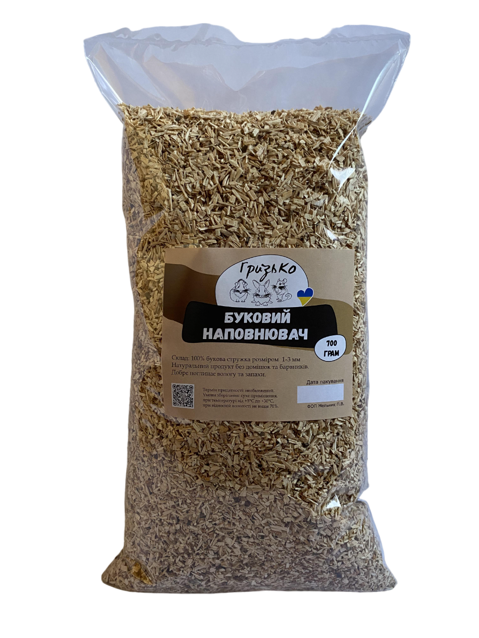 Наповнювач для гризунів ГризьКо буковий 700 г (00354) - фото 1 Наповнювач для гризунів ГризьКо буковий 700 г (00354) - фото 1
