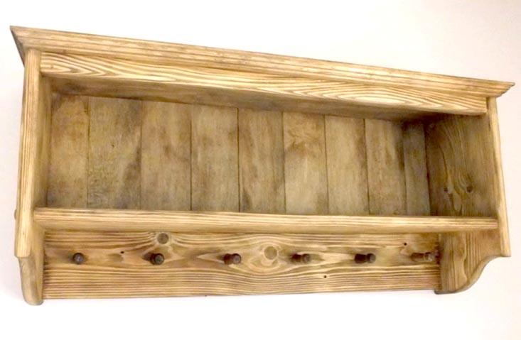 Полка настенная из дерева Анхелика Сиена (ПНС/005005)