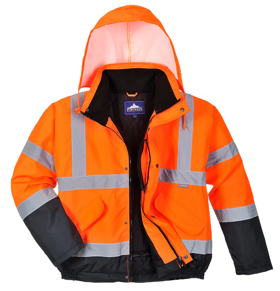 Куртка-бомбер сигнальная PORTWEST S266 Hi Vis Two Tone Bomber Jacket L Оранжево-темно-синий (S266ONRL)