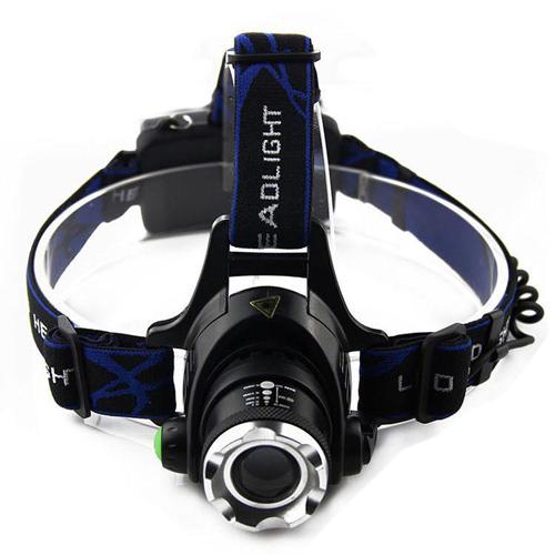 Фонарь налобный аккумуляторный V9-XPE-UV Black (592569)