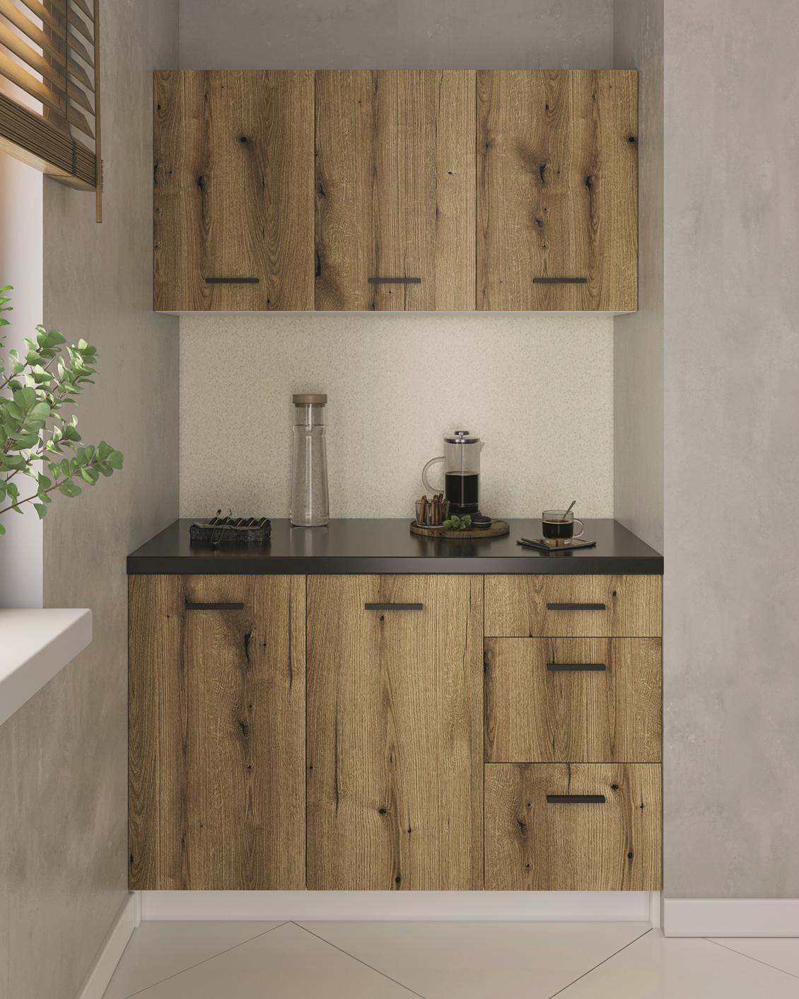 Кухня прямая Viola 120 см Дуб Евок (000-000-3077)