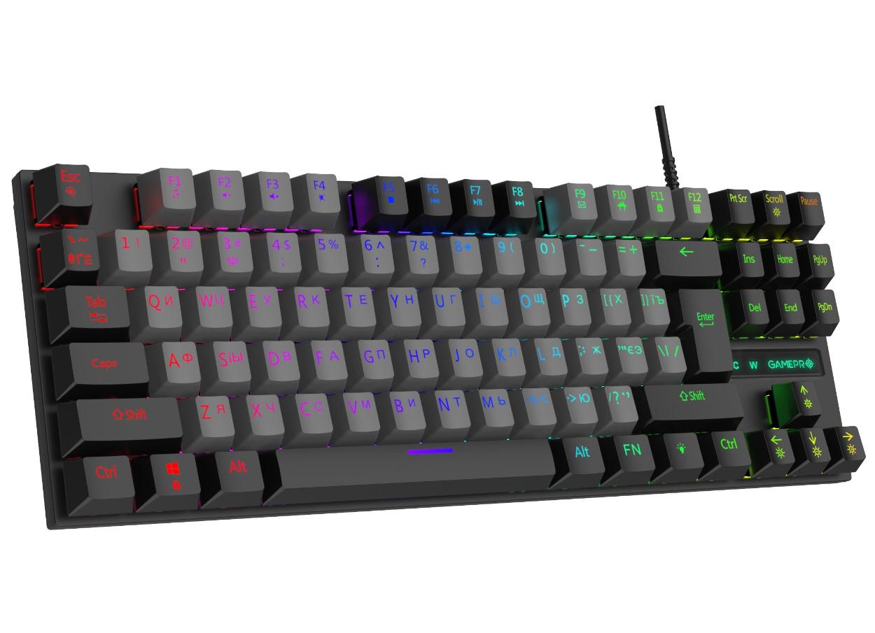Клавиатура игровая механическая GamePro GPMK-100 USB Blue Switch Black